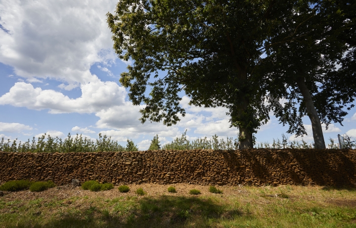 120 meter van de 1,5 km lange Wijnmuur werd gerestaureerd. (Foto: OE, Kris Vandevorst)