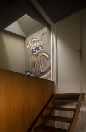 Een schildering van Anita Van Damme in het interieur. (Foto: Kris Vandevorst, OE)